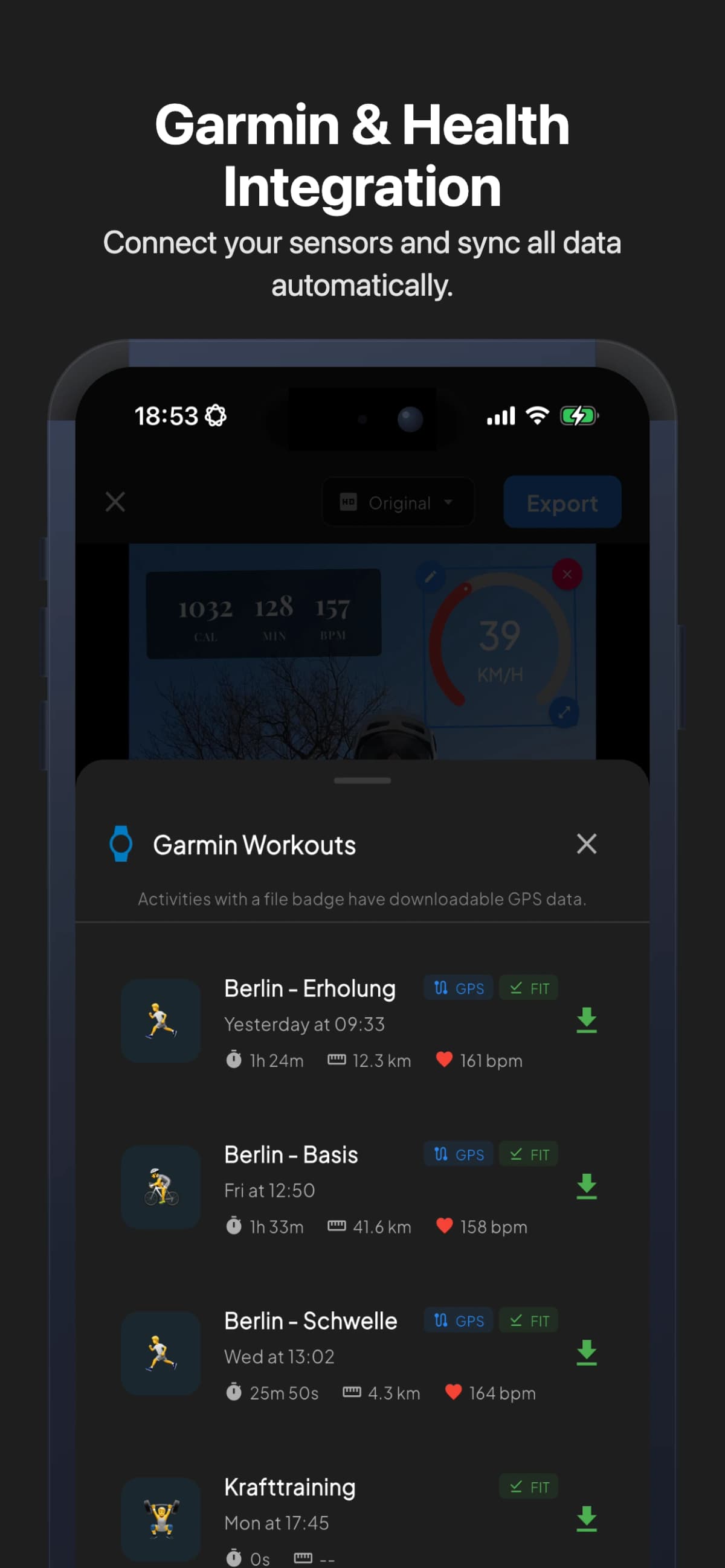 Garmin & Health Integration